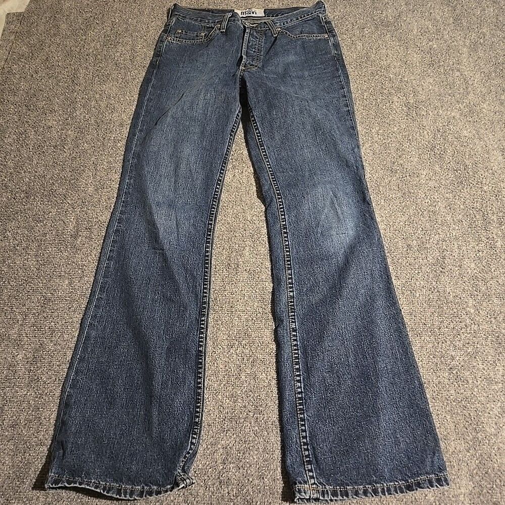 Mavi Jeans Mens 28/32 Blue #136 Molly Low Rise Flare Leg Button Fly Casual
